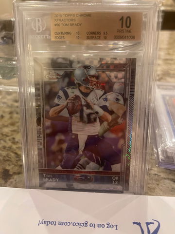 2015 Topps Chrome Xfractor BGS 10 Tom Brady POP 2 