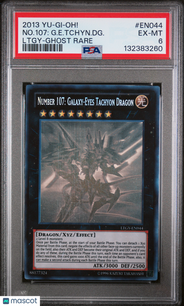 Lord Of The Tachyon Galaxy No. 107: Galaxy-Eyes Tachyon Dragon Ghost Rare PSA 6 #EN044