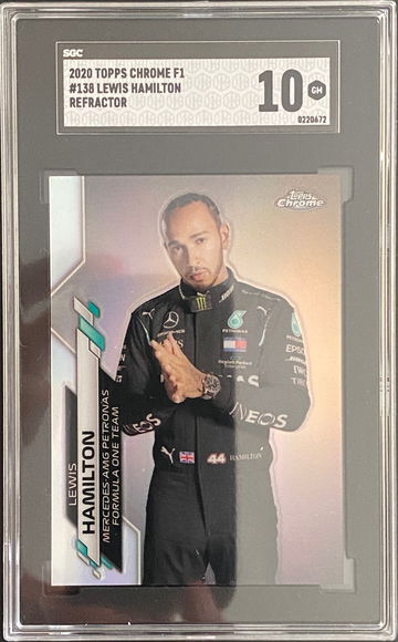 2020 Topps Chrome F1 Formula One 1 Lewis Hamilton Refractor SGC 10