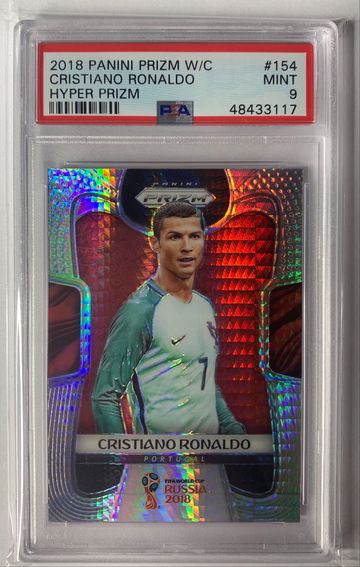Panini World Cup 2018 Ronaldo Hyper Prizm PSA 9 