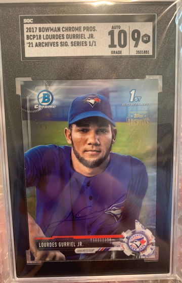 Lourdes Gurriel Jr RC Auto 1/1 Bowman Chrome