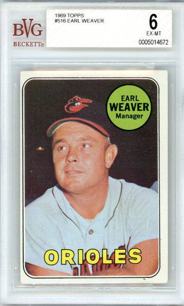 1969 TOPPS EARL WEAVER BVG 6
