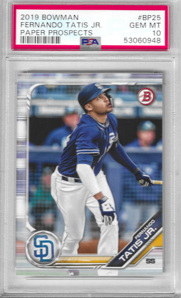 2019 Bowman Fernando Tatis Jr Paper Prospects PSA 10