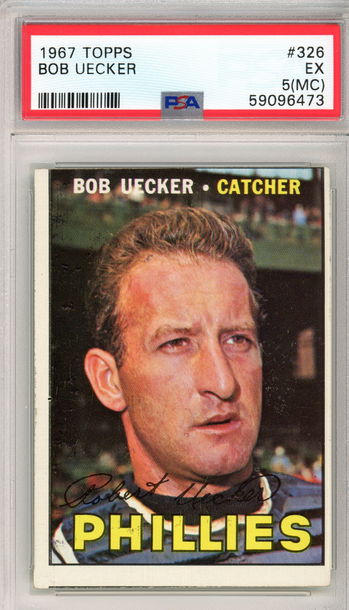 1967 TOPPS BOB UECKER PSA 5 (MC)