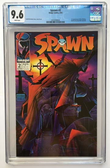 Spawn #2 CGC NM/M 9.6 White Pages 1st Appearance Violator! FREE S/H.