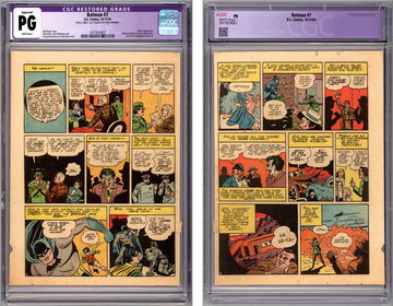BATMAN #7 CGC-PG *SINGLE PG 2 ONLY* STAR SPANGLED COMICS #1 AD JOKER BOB KANE 1941