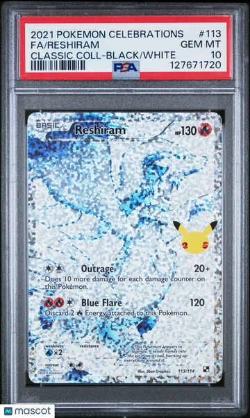 Celebrations Reshiram PSA 10 #113