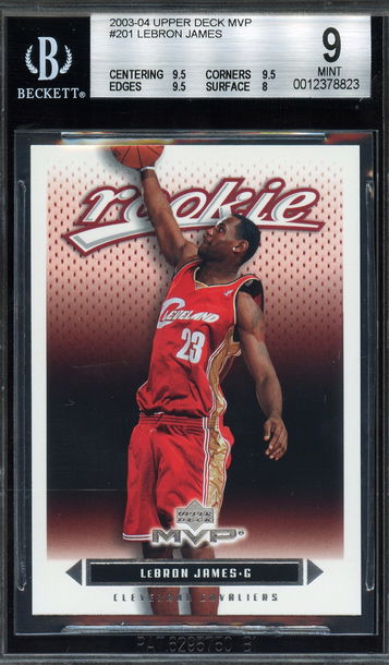 2003 Upper Deck MVP #201 LeBron James BGS 9 Mint Rookie