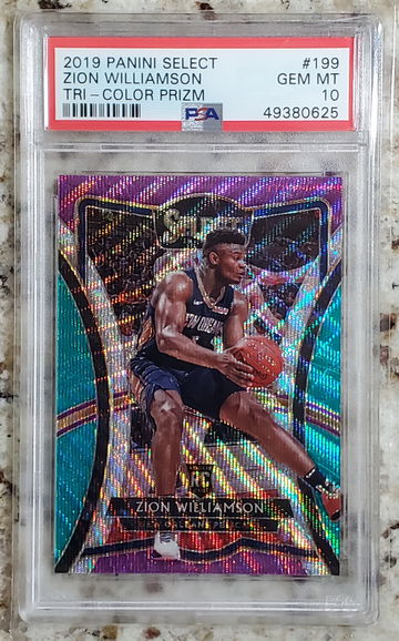 2019 Select Tri-Color Prizm ZION WILLIAMSON PSA 10 (POP 31) PREMIER LEVEL