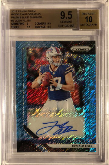 2018 Prizm Josh Allen Rookie Autographs Blue Shimmer