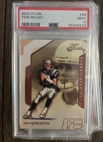 2002 Flair Tom Brady PSA 9