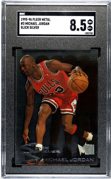 Michael Jordan 1995 Fleer Metal Slick Silver Insert SGC 8.5