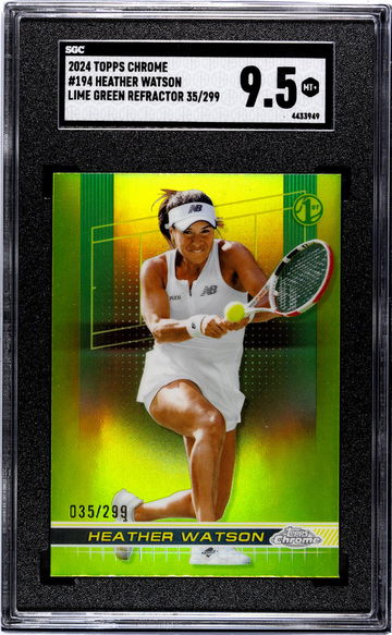 2024 Topps Chrome #194 Heather Watson Lime Green Refractor /299 SGC 9.5