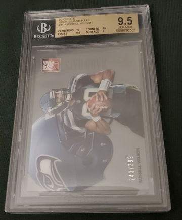 2012 Donruss Elite Russell Wilson Rookie Hardhats BGS 9.5 GEM MINT /399