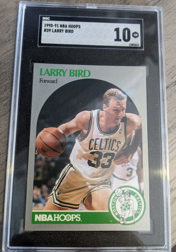 1990 NBA Hoops 39 Larry Bird SGC 10