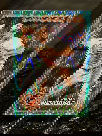 2024 Topps Chrome JORDAN WESTBURG RC #/199 AQUA RAYWAVE REFRACTOR Orioles