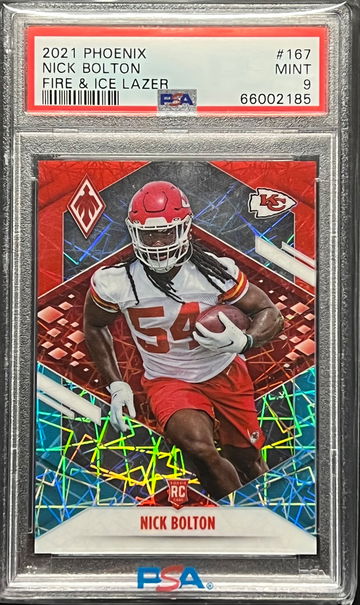 Nick Bolton 2021 Phoenix Fire Ice Lazer /50 PSA 10