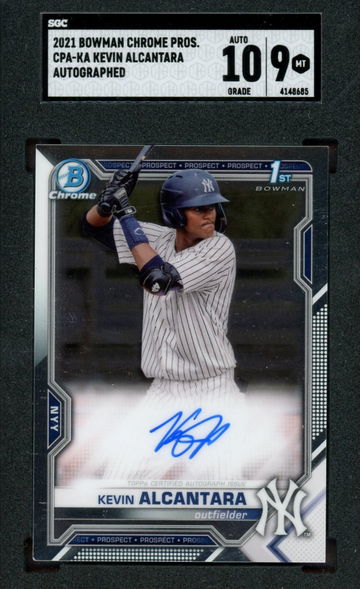 2021 Bowman Chrome Prospects Kevin Alcantara CPA-KA Auto