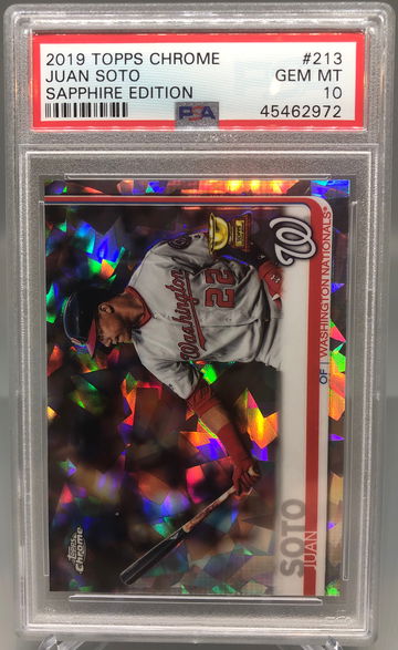 Juan Soto 2019 topps chrome sapphire #213 