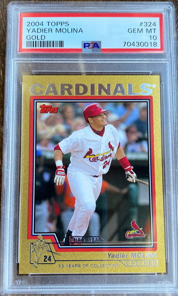2004 Topps Gold Yadier Molina RC PSA 10
