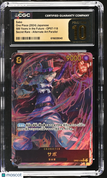 2024 One Piece 500 Years In The Future Sabo Alternate Art Parallel Japanese CGC 10 #OP07-118