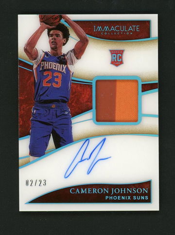 2019 Panini Immaculate #111 Cameron Johnson Rookie /23 jersey Auto