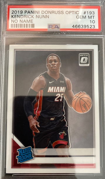 2019 Optic Kendrick Nunn PSA 10