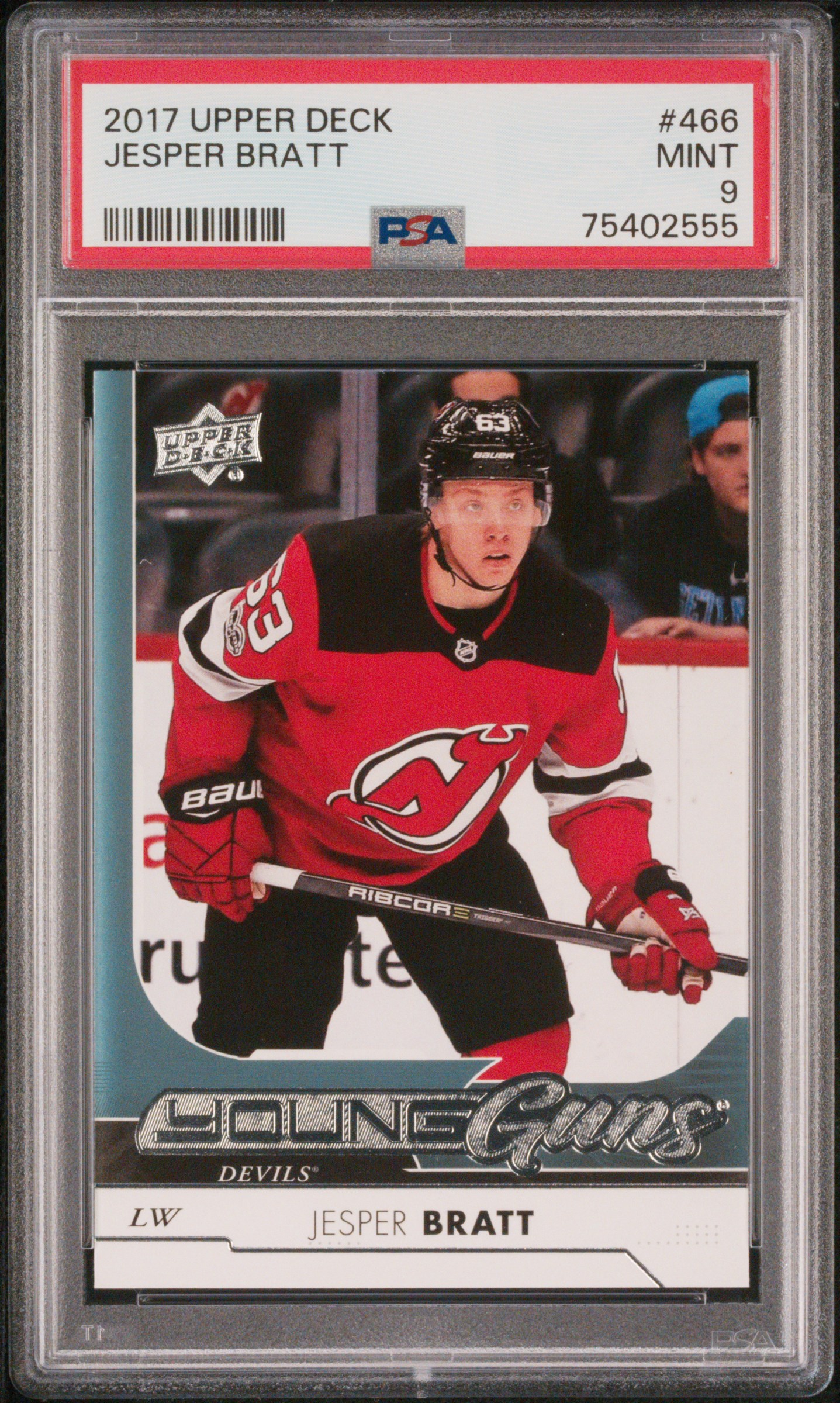 2017 Upper Deck Jesper Bratt #466 PSA 9