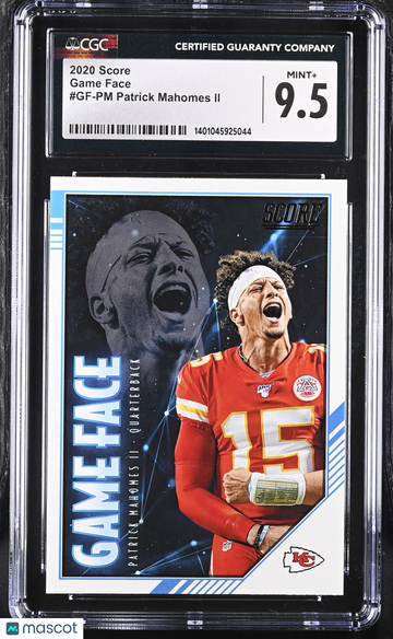 2020 Score Patrick Mahomes II #GF-PM Game Face Game Face CGC 9.5