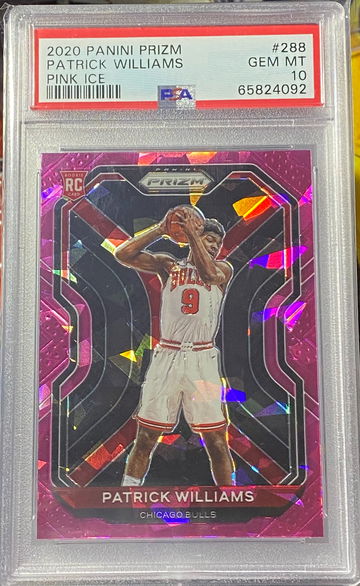 2020 Panini Prizm Patrick Williams Pink Ice Rookie #288 PSA 10 Gem Mint Bulls RC POP 6