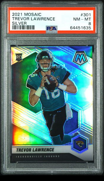 💎🧨 2021 Panini Mosaic TREVOR LAWRENCE Silver Rookie Card 👻🚨Jaguars 🐯