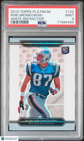 2010 Topps Platinum Rob Gronkowski #122 White Refractor /199 PSA 9