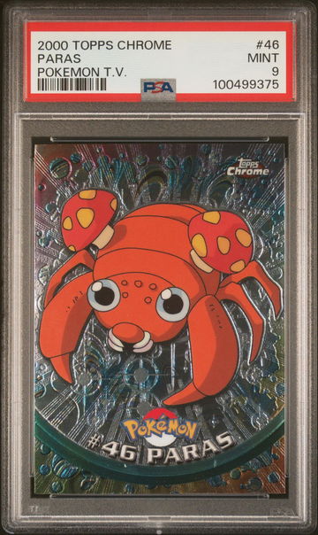 2000 Topps Chrome Pokemon Tv Paras #46 PSA 9