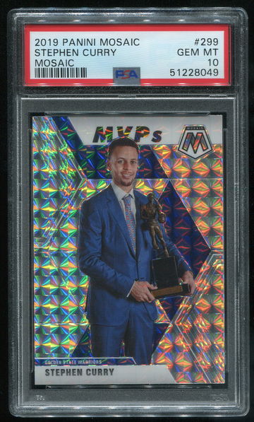 2019 Panini Mosaic Stephen Curry MVPs PSA 10