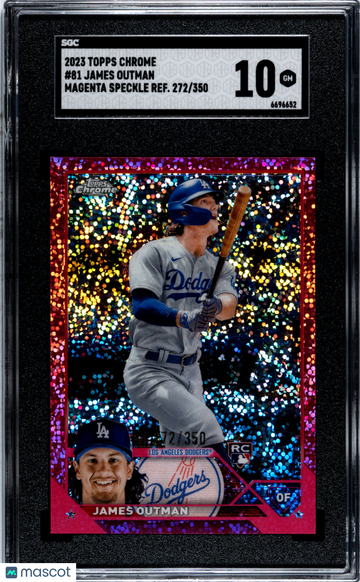 2023 Topps Chrome James Outman #81 Magenta Speck. Refractor /350 SGC 10