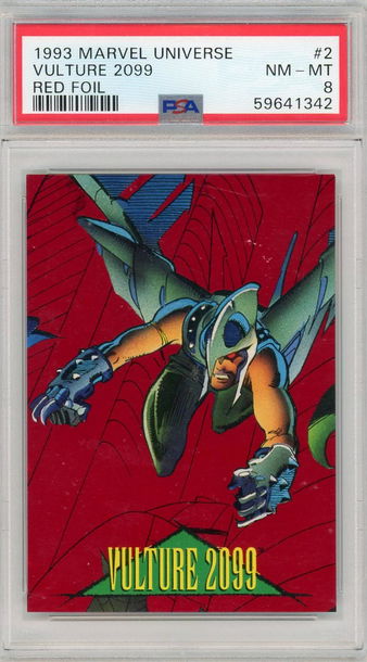 1993 Marvel Universe Red Foil Vulture 2099 #2 PSA 8