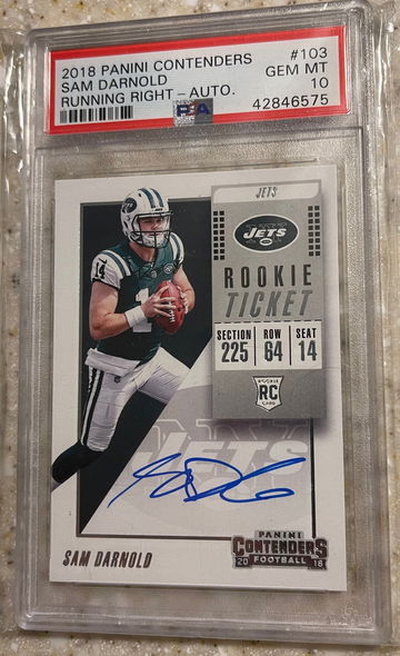 SAM DARNOLD CONTENDERS VARIATION AUTO PSA 10