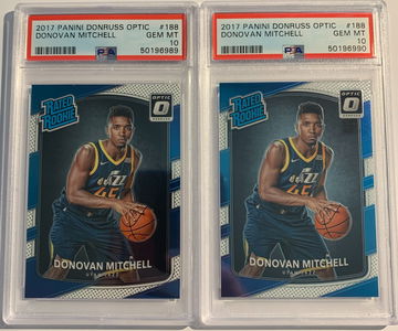2017-18 Optic Donovan Mitchell PSA 10 Lot of 2