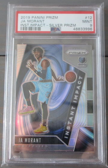 Ja Morant RC Silver Prizm 2019 Panini Prizm Instant Impact #12 PSA 9
