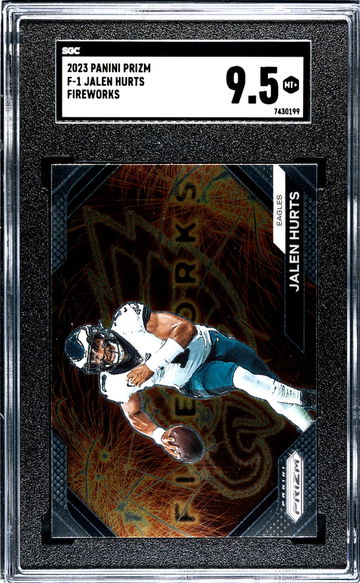 2023 Panini Prizm #F-1 Jalen Hurts Fireworks SGC 9.5