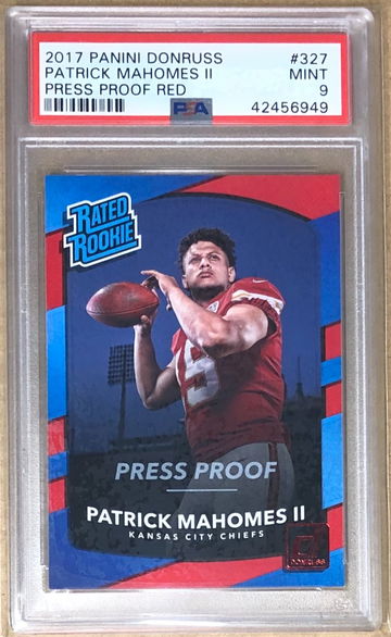 2017 Donruss Patrick Mahomes II 327 Press Proof RED