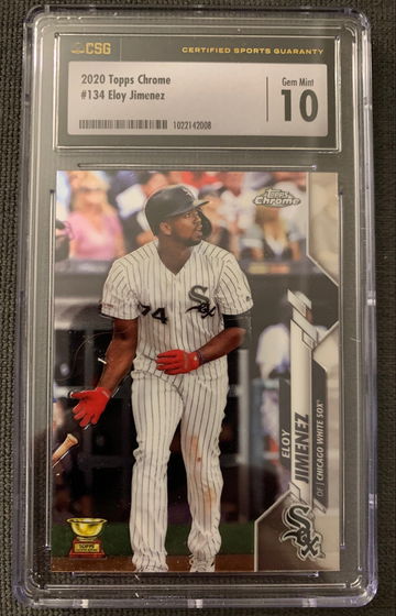 2020 Topps Chrome Eloy Jiminez Rookie Cup CSG 10 GEM MINT