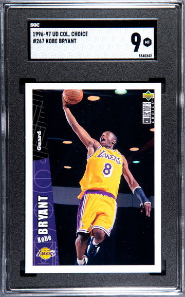 1996 COLLECTORS CHOICE #267 KOBE BRYANT ROOKIE SGC 9