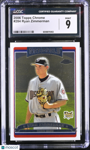 2006 Topps Chrome Ryan Zimmerman #284 CGC 9