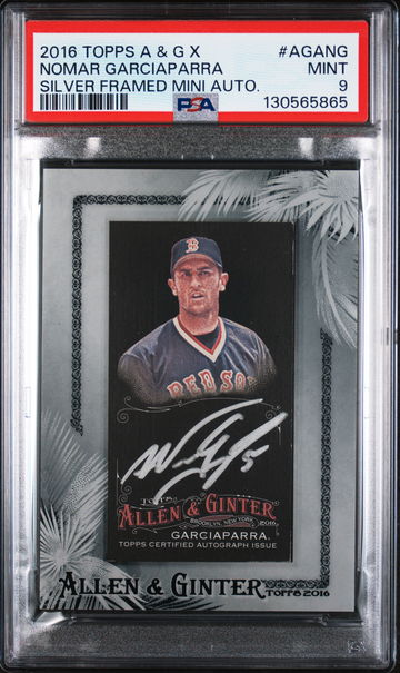 2016 Topps Allen & Ginter X Silver Framed Mini Autographs Nomar Garciaparra #AGANG PSA 9