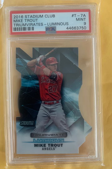 2016 stadium club Mike trout psa 9 