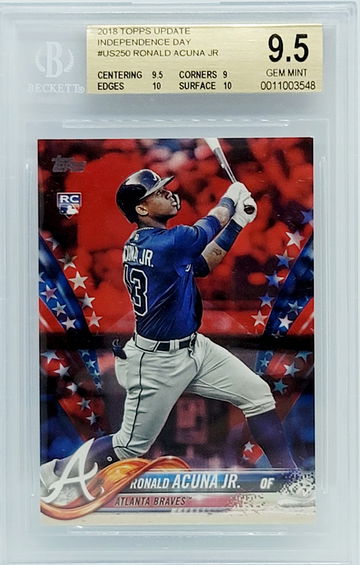 2018 Topps Update Ronald Acuna Independence Day