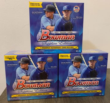2021 Bowman Sapphire 3 boxes Lot