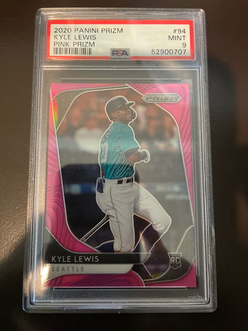 2020 Panini Prizm Kyle Lewis Pink Prizm #94 PSA 9