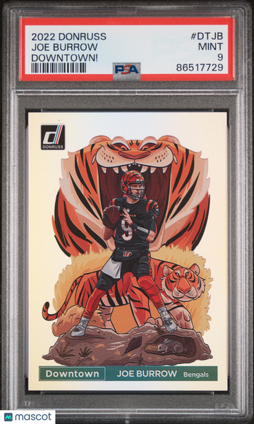 JOR BURROW 2022 Donruss Downtown Case Hit SSP #DTJB PSA 9 BENGALS